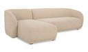 Faye Left Sectional Beige Boucle