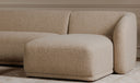 Faye Right Sectional Beige Boucle