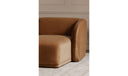 Faye Left Sectional Tan Faux Mohair