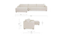 Farrow Sectional Flecked Oat Left
