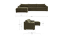 Farrow Sectional Cedar Green Left