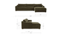 Farrow Sectional Cedar Green Right