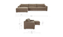 Farrow Sectional Taupe Left