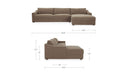 Farrow Sectional Taupe Right