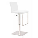 Folsum - Modern White Adjustable Bar Stool