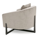 Forbis - Contemporary Light Grey Fabric + Bronze Accent Chair