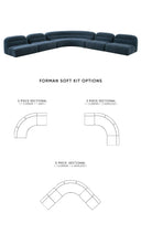 Forman - Modern Blue Fabric Modular Sectional Sofa