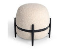 Fouston - Contemporary White Sherpa Pouf