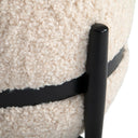 Fouston - Contemporary White Sherpa Pouf