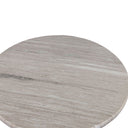 Palm Springs 48" Gathering Table with Brown Lajaria Marble  and Whitewash Modern Base, view 2