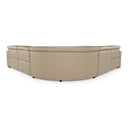 Frazier - Modern Tan Leather Sectional Sofa with 3 Recliners