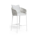 Frame Bar Stool by Talenti, White / Silver