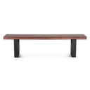Reed 68" Bench in Light Sequoia with Gunmetal Legs, view 2
