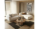 Freya - Modern Beige Fabric Sectional Sofa w/ Console