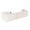 Freya - Modern Beige Fabric Sectional Sofa w/ Console