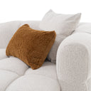 Freya - Modern Beige Fabric Sectional Sofa w/ Console