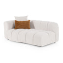 Freya - Modern Beige Fabric Sectional Sofa w/ Console