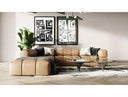 Everest - Modern Brown Leather Ottoman
