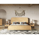 Dresden - Modern Natural Acacia 2-Drawer Nightstand Bedroom Set