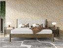 Carolina - Modern Grey Fabric + Wenge Bed