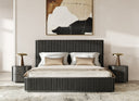 Fields - Modern Black Acacia Nightstand