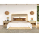 Gavin - Modern Natural Ash + Rattan Bed