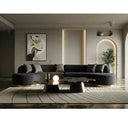 Frontier - Glam Black Fabric Accent Chair