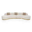 Frontier - Glam Beige Fabric Accent Chair