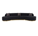 Frontier - Glam Black Fabric Accent Chair