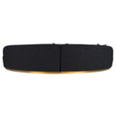 Frontier - Glam Black Fabric Curved Sectional Sofa with Grey Pillows