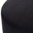 Frontier - Glam Black Fabric Curved Sectional Sofa with Grey Pillows