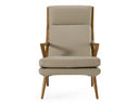 Whitney - Modern Blue & Walnut Accent Chair & Ottoman