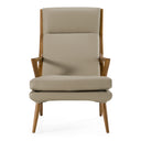 Fulton - Modern Beige Lounge Chair & Ottoman