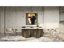 Byer - Modern Glass + Grey Ash Dining Table