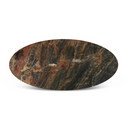 Vista 90" Oval Dining Table in Lava Marble with Dark Base, view 5