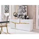 Aspen Modern White & Gold Chest