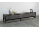 Gabrielle - Contemporary Acacia & Gold TV Stand