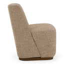 Galloway - Modern Beige Fabric + Walnut Dining Chair w/Casters (Set of 2)