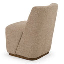 Galloway - Modern Beige Fabric + Walnut Dining Chair w/Casters (Set of 2)