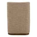 Galloway - Modern Beige Fabric + Walnut Dining Chair w/Casters (Set of 2)