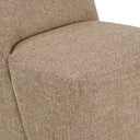 Galloway - Modern Beige Fabric + Walnut Dining Chair w/Casters (Set of 2)