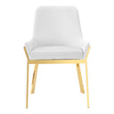 Ganon - Modern White & Gold Dining Chair