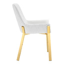 Ganon - Modern White & Gold Dining Chair
