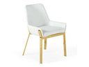 Haslet - Modern White & Rosegold Dining Chair (Set of 2)