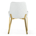 Ganon - Modern White & Gold Dining Chair