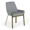 Ganon - Modern Grey & Antique Brass Dining Chair