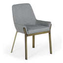 Ganon - Modern Grey & Antique Brass Dining Chair
