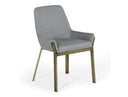 Ganon - Modern Grey & Antique Brass Dining Chair