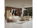 Garfield - Modern Off-White Leather 7-Piece Modular Sectional Sofa