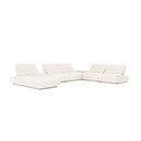 Garfield - Modern Off-White Leather 7-Piece Modular Sectional Sofa